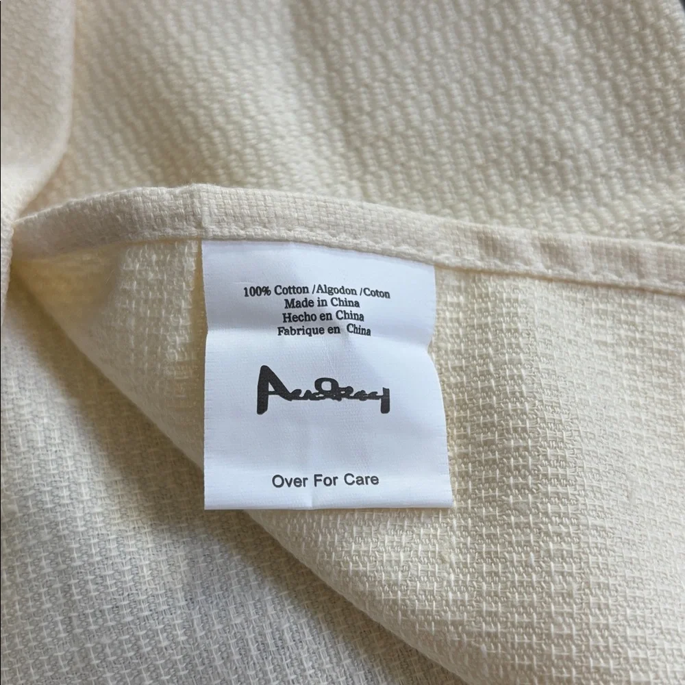 Audrey Cream Textured Palm Tree Hand Towels
